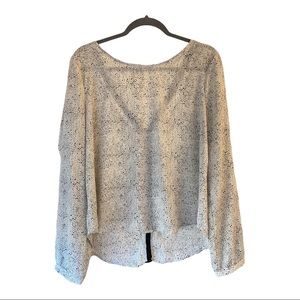 LUSH High Low Long Sleeve Blouse, Size XL